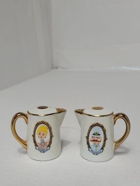 Vintage Disneyland Mini Creamer and Sugar Set with Gold Trim